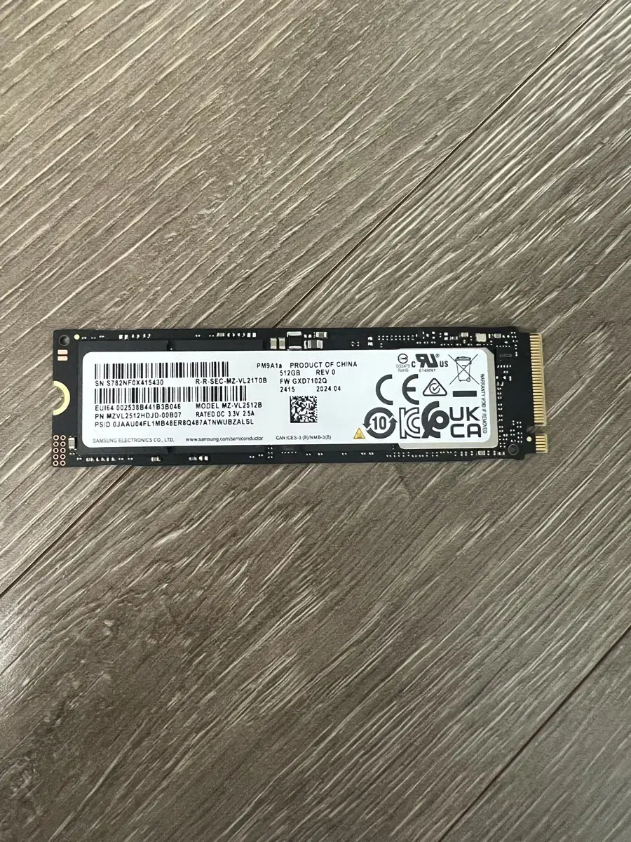 삼성 pm9a1a nvme ssd 512g 미사용품